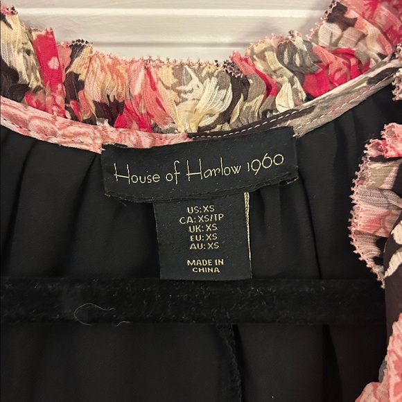 House of Harlow 1960 Pink and Black Floral Dress - Picture 3 of 3